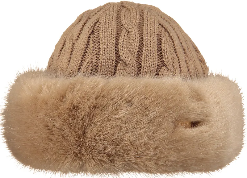 Barts Fur Cable Bandhat - Light Brown